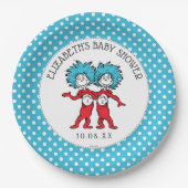 Dr. Seuss Thing One Thing Two |ツインズベビーシャワー ペーパープレート (正面)