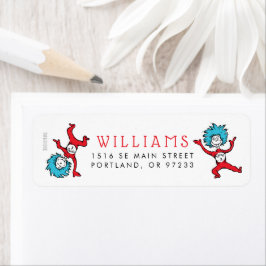 Dr. Seuss Thing One Thing Two |ツインズベビーシャワー ラベル