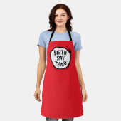 Dr. Seuss Thing One Thing Two -誕生日Thing エプロン (着用した状態)