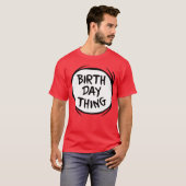 Dr. Seuss Thing One Thing Two -誕生日Thing Tシャツ (正面フル)