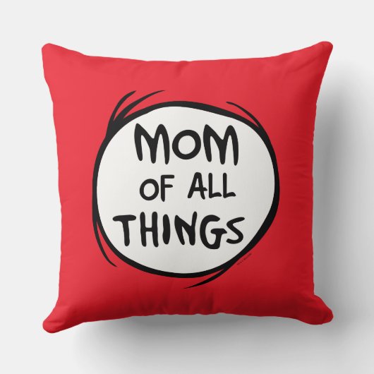 Dr. Seuss Thing One Thing Two - Mom of All クッション (裏面)