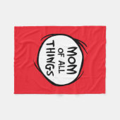 Dr. Seuss Thing One Thing Two - Mom of All フリースブランケット (正面(横))