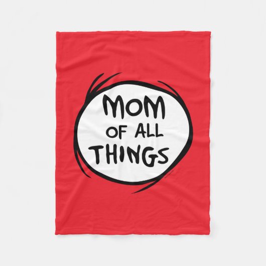 Dr. Seuss Thing One Thing Two - Mom of All フリースブランケット (正面)
