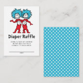 Dr. Seuss Thing One Thing Two Twinsおむつラッフル エンクロージャーカード (正面/裏面)