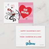 Dr. Seuss Valentine's Day | Be My Valentine ノートカード (正面/裏面)
