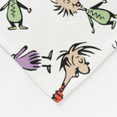 Dr. Seuss Whoville Characters Festive Pattern フリースブランケット (角)