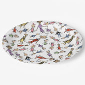 Dr. Seuss Whoville Characters Festive Pattern ペーパープレート (アングル)