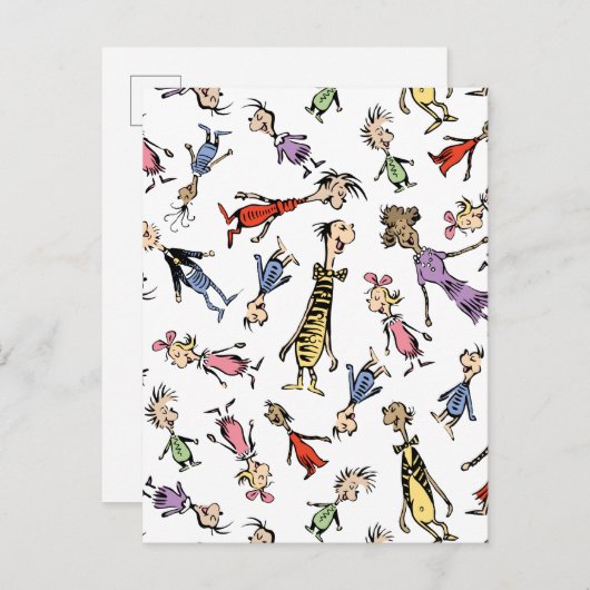 Dr. Seuss Whoville Characters Festive Pattern ポストカード (正面/裏面)