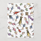 Dr. Seuss Whoville Characters Festive Pattern ポストカード (正面)