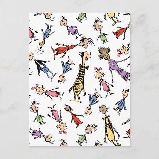 Dr. Seuss Whoville Characters Festive Pattern ポストカード (正面)