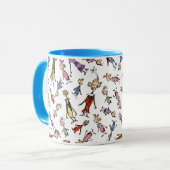 Dr. Seuss Whoville Characters Festive Pattern マグカップ (正面左)