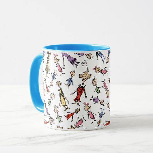 Dr. Seuss Whoville Characters Festive Pattern マグカップ (正面左)