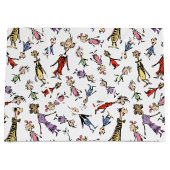 Dr. Seuss Whoville Characters Festive Pattern ラージペーパーバッグ (正面)