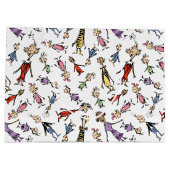 Dr. Seuss Whoville Characters Festive Pattern ラージペーパーバッグ (裏面)