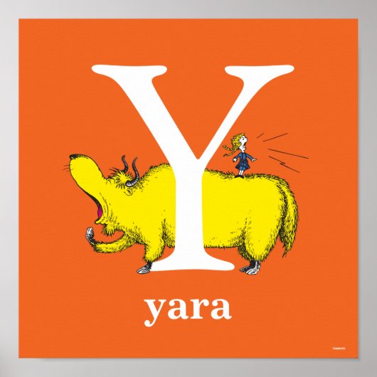 Dr. Seuss's ABC：レターY – ホワイト |名前の追加 ポスター (正面)