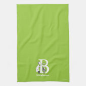 Dr. Seuss's ABC：手紙B – 白 |名前の追加 キッチンタオル (縦)