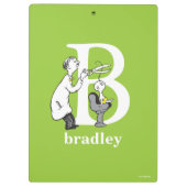 Dr. Seuss's ABC：手紙B – 白 |名前の追加 クリップボード (裏面)