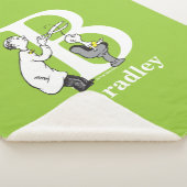 Dr. Seuss's ABC：手紙B – 白 |名前の追加 シェルパブランケット (3/4)