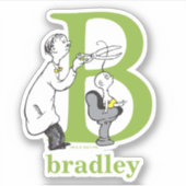 Dr. Seuss's ABC：手紙B – 白 |名前の追加 シール (正面)