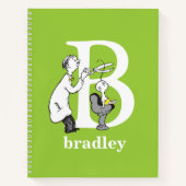 Dr. Seuss's ABC：手紙B – 白 |名前の追加 ノートブック (正面)