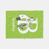 Dr. Seuss's ABC:手紙B – 白 |名前の追加 フリースブランケット (正面(横))