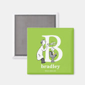 Dr. Seuss's ABC:手紙B – 白 |名前の追加 マグネット (正面/裏面)