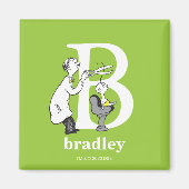 Dr. Seuss's ABC:手紙B – 白 |名前の追加 マグネット (正面)