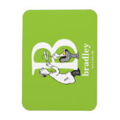 Dr. Seuss's ABC：手紙B – 白 |名前の追加 マグネット (縦)