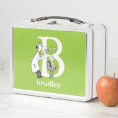 Dr. Seuss's ABC：手紙B – 白 |名前の追加 メタルランチボックス (インサイチュ)