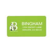 Dr. Seuss's ABC：手紙B – 白 |名前の追加 ラベル (正面)