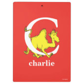 Dr. Seuss's ABC：手紙C – 白 |名前の追加 クリップボード (裏面)