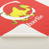 Dr. Seuss's ABC：手紙C – 白 |名前の追加 シェルパブランケット (3/4)