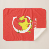 Dr. Seuss's ABC：手紙C – 白 |名前の追加 シェルパブランケット (正面(横))