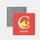 Dr. Seuss's ABC：手紙C – 白 |名前の追加 マグネット (正面/裏面)