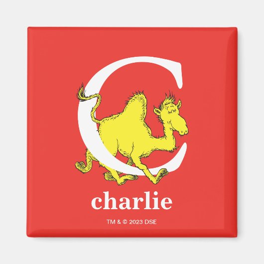 Dr. Seuss's ABC：手紙C – 白 |名前の追加 マグネット (正面)