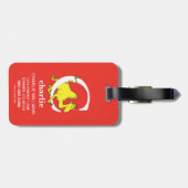 Dr. Seuss's ABC：手紙C – 白 |名前の追加 ラゲッジタグ (裏面横)