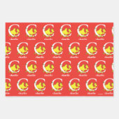 Dr. Seuss's ABC：手紙C – 白 |名前の追加 ラッピングペーパーシート (正面3)