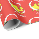 Dr. Seuss's ABC：手紙C – 白 |名前の追加 ラッピングペーパー (ロールコーナー)