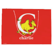 Dr. Seuss's ABC：手紙C – 白 |名前の追加 ラージペーパーバッグ (裏面)