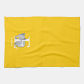 Dr. Seuss's ABC：手紙E – 白 |名前の追加 キッチンタオル (横)