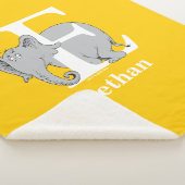 Dr. Seuss's ABC：手紙E – 白 |名前の追加 シェルパブランケット (3/4)