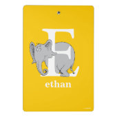 Dr. Seuss's ABC：手紙E – 白 |名前の追加 ミニクリップボード (裏面)