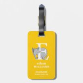 Dr. Seuss's ABC：手紙E – 白 |名前の追加 ラゲッジタグ (裏面縦)