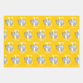 Dr. Seuss's ABC：手紙E – 白 |名前の追加 ラッピングペーパーシート (正面2)