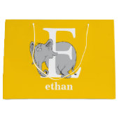 Dr. Seuss's ABC：手紙E – 白 |名前の追加 ラージペーパーバッグ (正面)