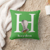 Dr. Seuss's ABC:手紙H – 白 |名前の追加 クッション (ブランケット)