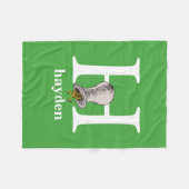 Dr. Seuss's ABC：手紙H – 白 |名前の追加 フリースブランケット (正面(横))