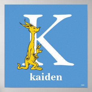 Dr. Seuss's ABC:手紙K – 白 名前の追加 ポスター