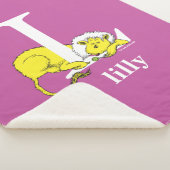 Dr. Seuss's ABC：手紙L – 白 |名前の追加 シェルパブランケット (3/4)