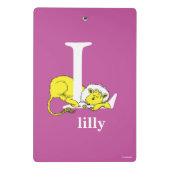 Dr. Seuss's ABC：手紙L – 白 |名前の追加 ミニクリップボード (裏面)